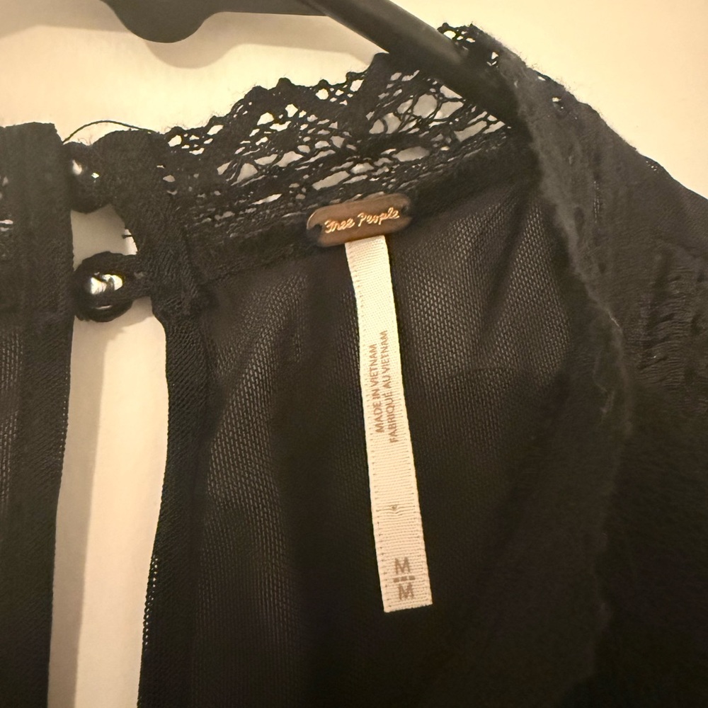 Free People Black Lace Blouse - Picture 4 of 4